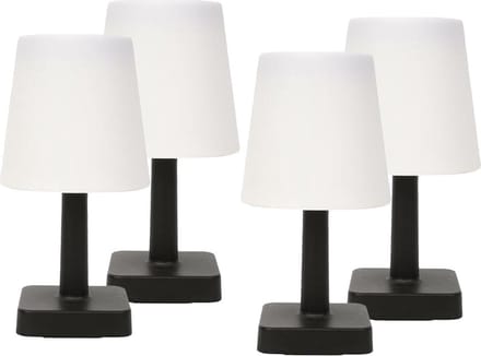 Benson Solar tafellamp LED - 4x - wit - 23 cm - IP44 - buiten - waterdicht tuinverlichting