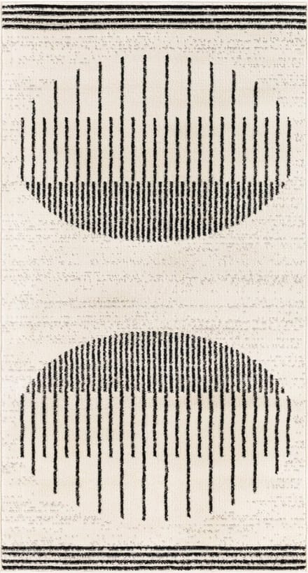 SURYA - ENSO Modern Scandinavisch Wit/Zwart Tapijt