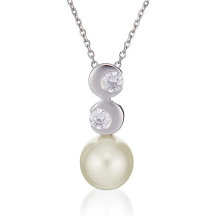 Orphelia Dames 925 Sterling Zilver Hanger met Ketting - Wit ZH-4698