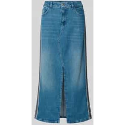 midi jeansrok met loopsplit