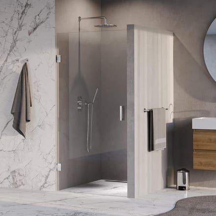 Brauer Void - Nisdeur - Helder Glas - 100 x 200 cm - Omkeerbaar - incl. Glascoating - Chroom