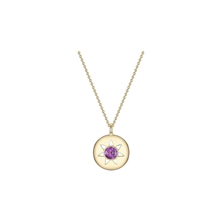 Glanzstücke München Damen-Kette 925er Silber Amethyst One Size Gelbgold 32011926