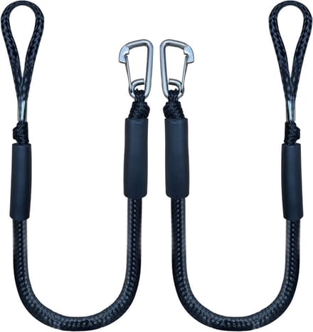 Bungee Doklijn met Aanlegtouw met haak voor Boot 4 ft/1,2m
