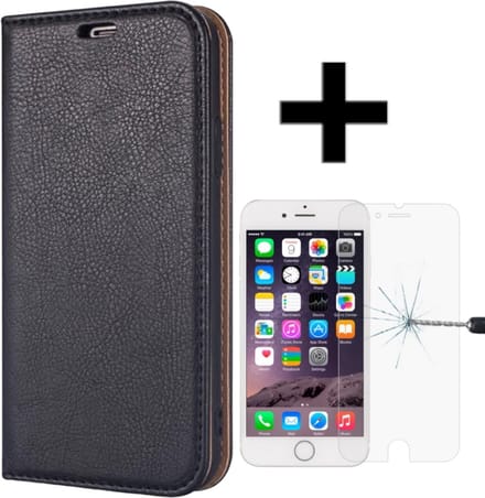 Rico Vitello Magnetische Wallet case Geschikt voor Apple iPhone 7/8 kleur Zwart + gratis screen protector