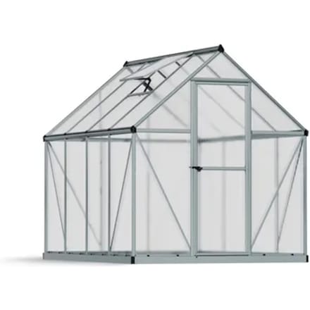 Canopia Tuinkas Mythos 6x8 - Polycarbonaat - Zilver - 185x247x208cm