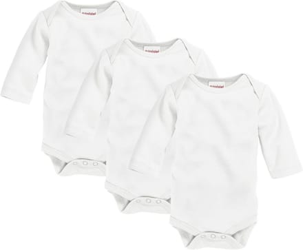 Playshoes Schnizler set 3 rompers lange mouw wit