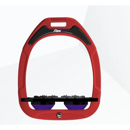 Ultragrip vlakke stijgbeugels rood/zwart/paarse Flex-On Green Composite