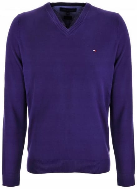 Tommy Hilfiger | Classic V hals trui | Sprankelend paars | L