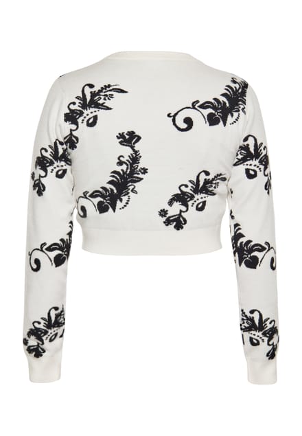 IZIA Jumper Dames wol wit zwart