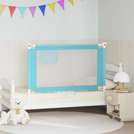 vidaXL Bedhekje peuter 120x25 cm stof blauw