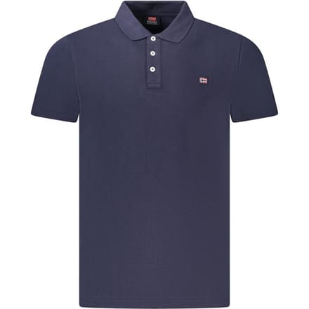 Noorwegen 1963 Blauwe Katoenen Polo voor Mannen