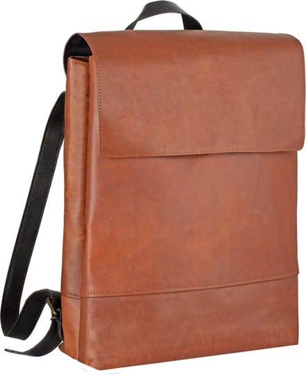Johnny Fly Minimalist Leren Rugtas  -bruin - ecologisch