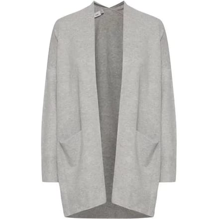 Ichi gebreid vest Grijs Gemêleerd-Xs/S