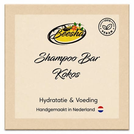 Beesha - Shampoo Bar Kokos - Vegan - Sulfaatvrij - Parabeenvrij - CG Proof