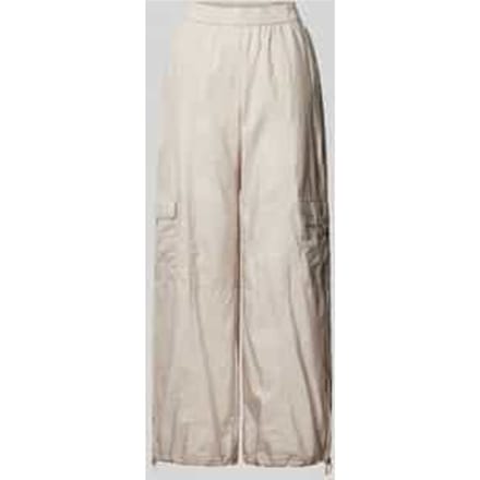 Wide leg cargobroek met elastische band, model 'PASCALE'