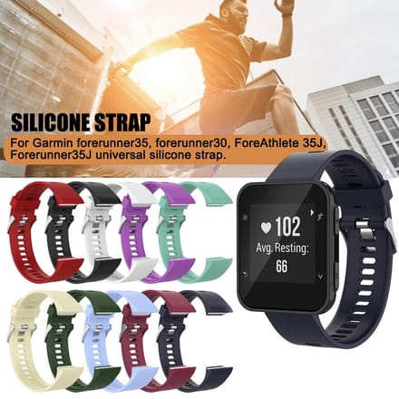 Bracelet de Sport en Silicone pour Montre Garmin Forerunner35 Forerunner30 ForeAthlete 35J Forerunner35J Black orange