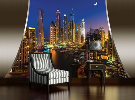 View Dubai City Skyline Photo Wallcovering