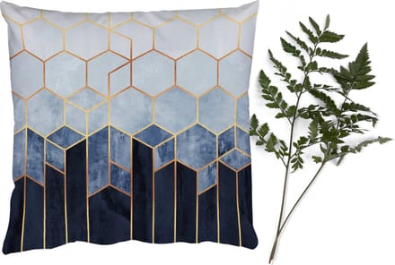 Sierkussens - Kussentjes Woonkamer - 45x45 cm - Hexagon - Gold - Luxe - Patronen