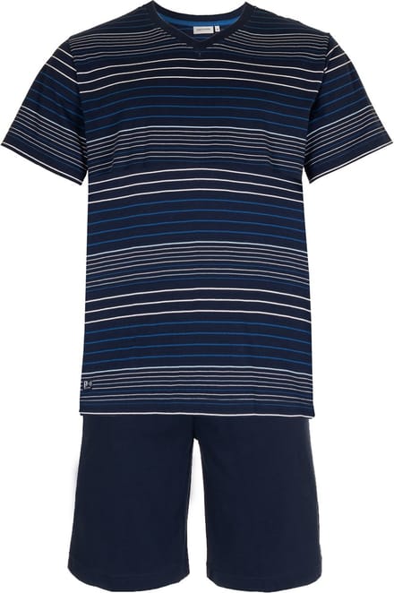 Pastunette Shortama - Katoen - Donkerblauw - Gestreept - Maat S