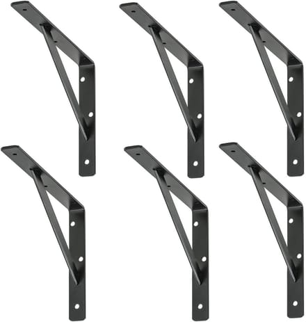 siwitec plankdrager 400 x 250 x 30 mm, zwart, set van 6, draagvermogen 150 kg, plankdrager, webconsole