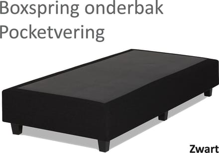 Boxspringonderbak Pocketvering, 80 x 210cm, Zwart | Losse boxspring | Boxspring bedbodem | Boxspring onderstel | Pocketboxspring | Boxspring zonder matras
