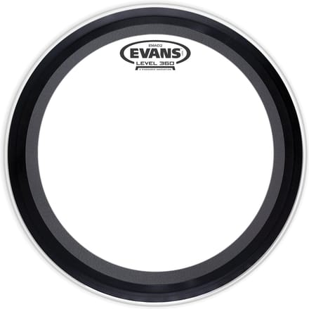 Evans EMAD2 Clear, 24", BD24EMAD2, bas Drum Batter - Bass drumvel
