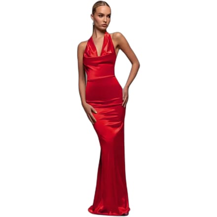 Strakke damesjurk Goddiva Halter