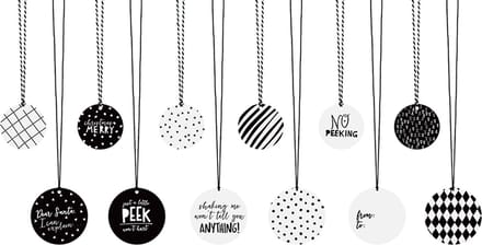 Partydeco - Giftlabels Kerst (12 stuks)