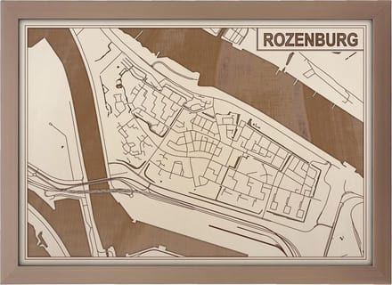 Decoratief Beeld - Houten Van Rozenburg - Hout - Bekroned - Bruin - 21 X 30 Cm