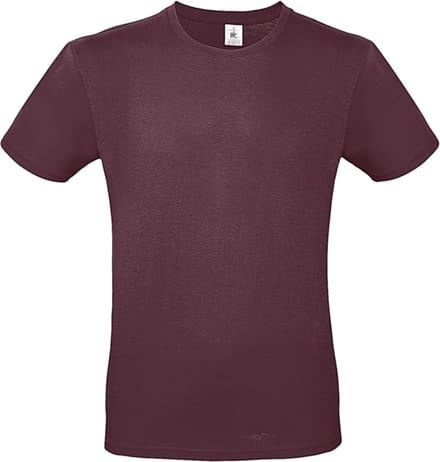Classic E150 T-shirt B&C Collectie Burgundy Rood Maat XL