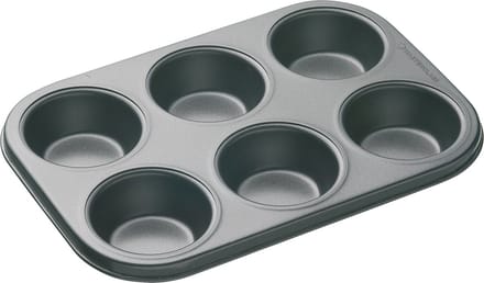 Kitchen Craft MasterClass 6-Gaats Ondiepe Bakvorm met Antiaanbaklaag,‎ Heavy Duty - Vaatwasmachine- Oven-