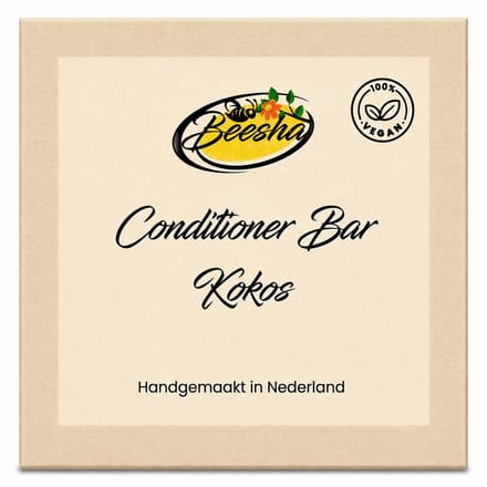 Beesha - Conditioner Bar Kokos - Vegan - Sulfaatvrij - Parabeenvrij - CG Proof