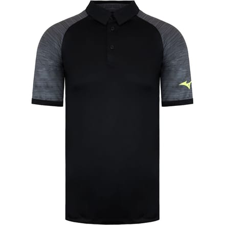 Mizuno Bedrukt Zwart Heren Poloshirt