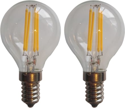 E14 Kogellamp G45 - 470 Lumen - 2700K - 4W - 2 stuks