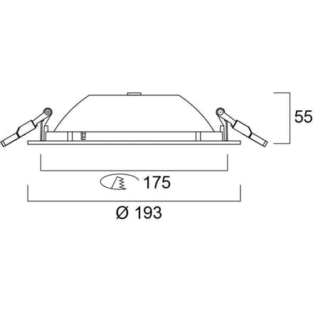 Sylvania LED inbouwlamp Start, IP54, wit, 830, Ø 17,5 cm