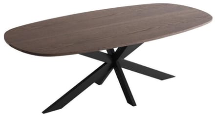 Tower Living Eettafel San Marino Deens ovaal eikenhout 220x110 cm - Bruin