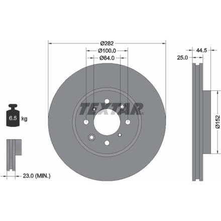 Remschijf TEXTAR 92170703