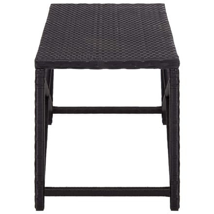 vidaXL - Tuinbank - 120 - cm - poly - rattan - zwart