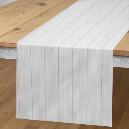 ABAKUHAUS Tafelrunner 40x180 cm – lichtgrijs/parelmoer, polyester