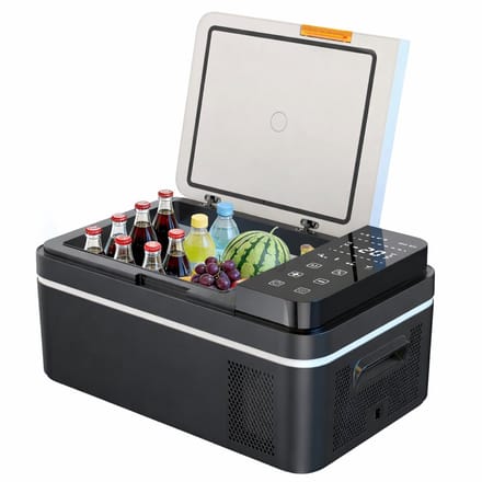 Celestul - Coolbox - Koelbox 21L - Elektrische Coolbox - Draagbare mini koelkast - Draagbare Auto Vriezer 12/24Volt - Zwart\Grijs