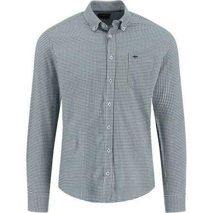 Fynch-Hatton Overhemd Flanel Vichy Check Dark Ivy / male