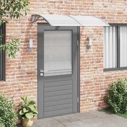vidaXL - Deurluifel - 150x100 - cm - polycarbonaat - grijs