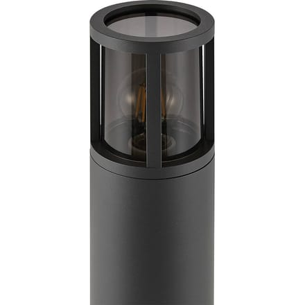Deko-Light Tuinpadverlichting Facado II, hoogte 65 cm, grijs/rook, Ø 11 cm, IP65