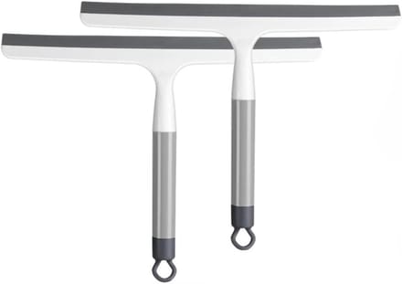 Glas Reiniger - Douche Schraper - Streeploos Reinigen - Lichtgewicht Constructie - 2 Stuks - Grijs