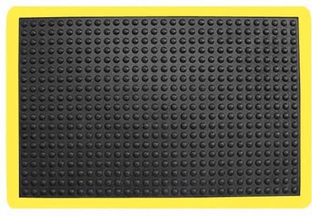 Ergonomische werkplaatsmat - anti vermoeidheidsmat - 60x90 cm - met gele rand