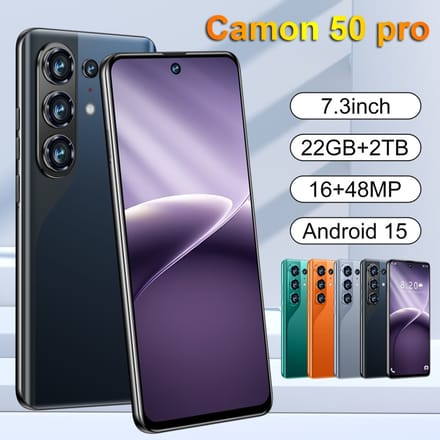 NONE CHOTOG Mobiele Telefoons C50 Pro Smartphone Android 5G 7.3 HD Mobiele Telefoon 22GB 2TB 7800mAh Octa Core Ontgrendeld Dual SIM 16+48MP Camera