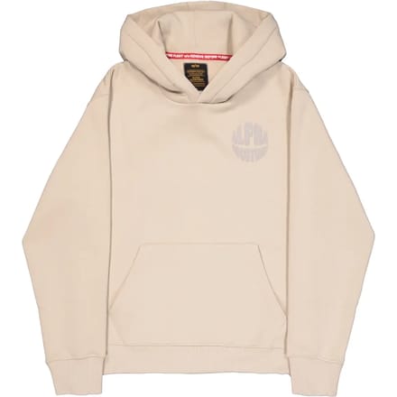 Hoodie met logo gedrukt op de achterkant Alpha Industries