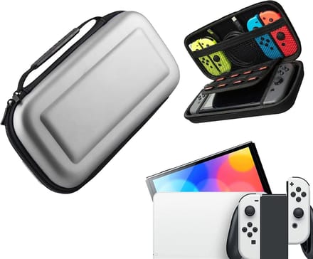 Gadgetpoint - Console Beschermhoes voor Nintendo Switch - Hardcase Opberghoes - Performance Gaming Case - Console Accessoires - Grijs