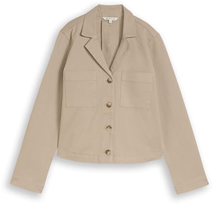 Tom Tailor - Regular fit jas met borstzakken - Maat 46 - soft taupe grey