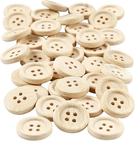 CC Houten Knopen 18 mm 40 stuks